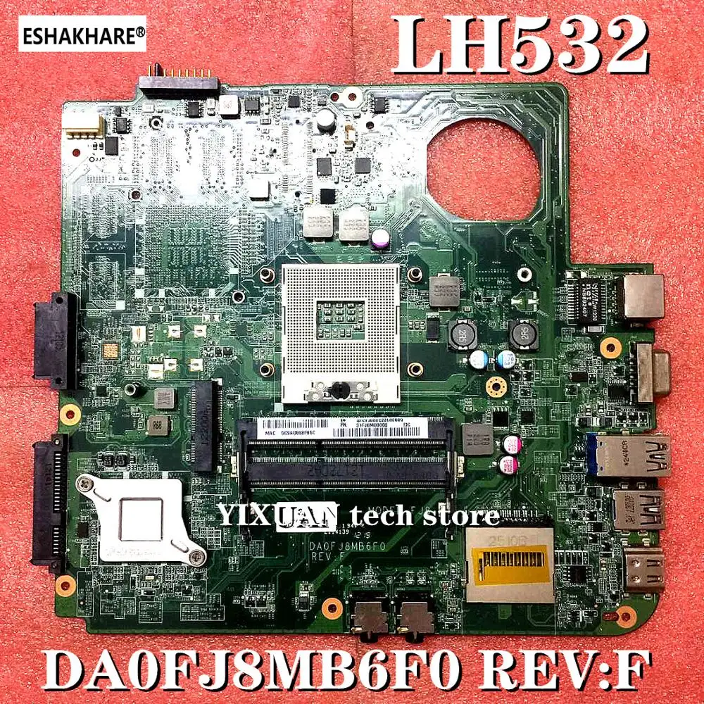 ESHAKHARE DA0FJ8MB6F0 материнская плата для ноутбука для Fujitsu LIFEBOOK LH532 материнская плата DDR3 s989 тестовая работа