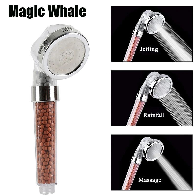 

Handheld Water Saving Shower Head Bath Shower Nozzle Sprinkler Sprayer Filter Transparent Hand Shower Head Showerhead