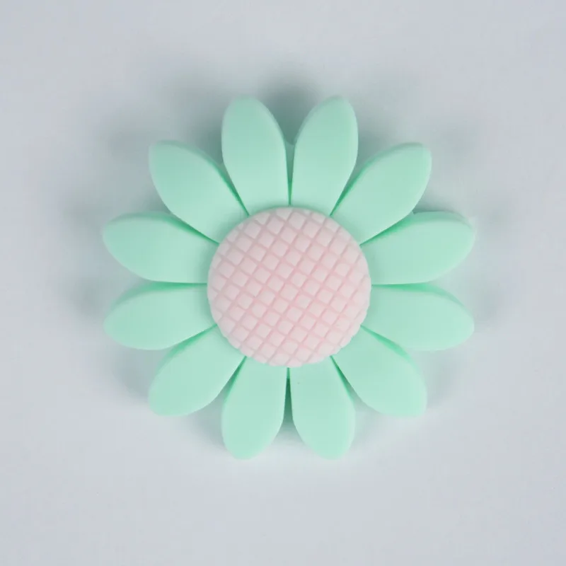 Silicone teether 4 1 шт. DIY еда класса Детские Силиконовые Бусины Подсолнух BPA бесплатно детские силиконовые прорезыватель жевать грызунов DIY пустышка цепи детский Прорезыватель игрушка - Цвет: Silicone teether 4