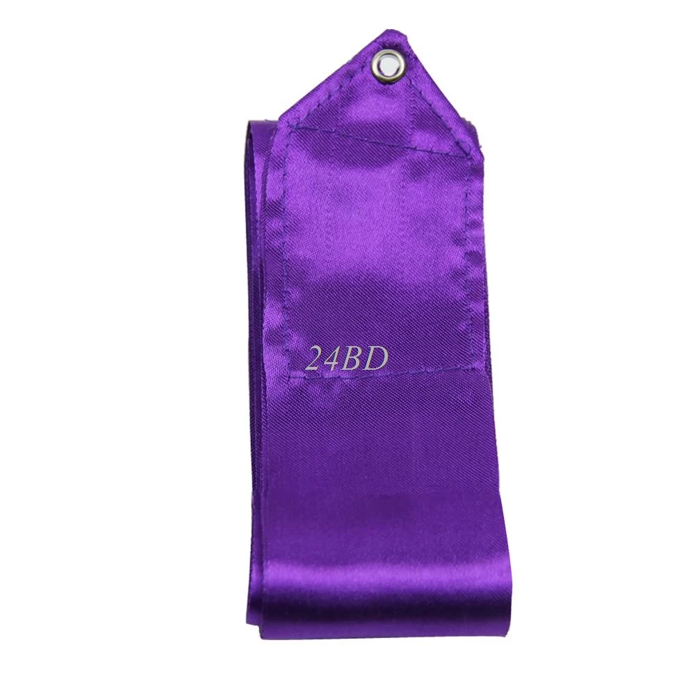 Purple 4M лента для гимнастики, танцев, художественная гимнастика, 11 цветов, растяжка, вертлюга M7DC - Цвет: Purple