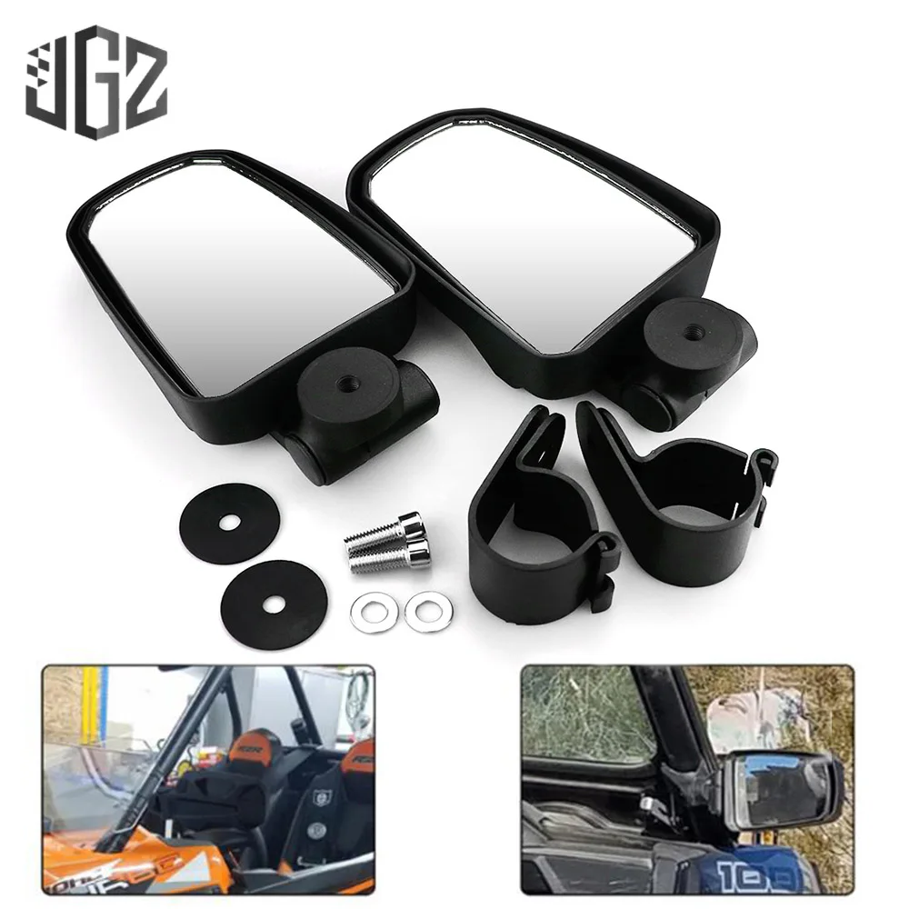UTV ATV Aluminum Rear View Side Mirrors Reflector Left Right Adjustable Racing Rearview Mirror Universal for Can Am Terrain RZR