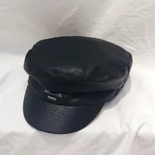 Детская шапка; зимняя детская модная однотонная кожаная кепка унисекс; Мягкая Повседневная Кепка с буквенным принтом; Enfant