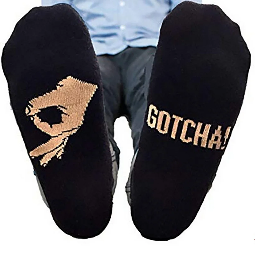 2 18 Colors Men Unisex Winter Knitted Mid-Calf Long Crew Socks Funny OK Gesture Printed Hip-Hop Trendy Cotton Hosiery Skateboard - Цвет: 2