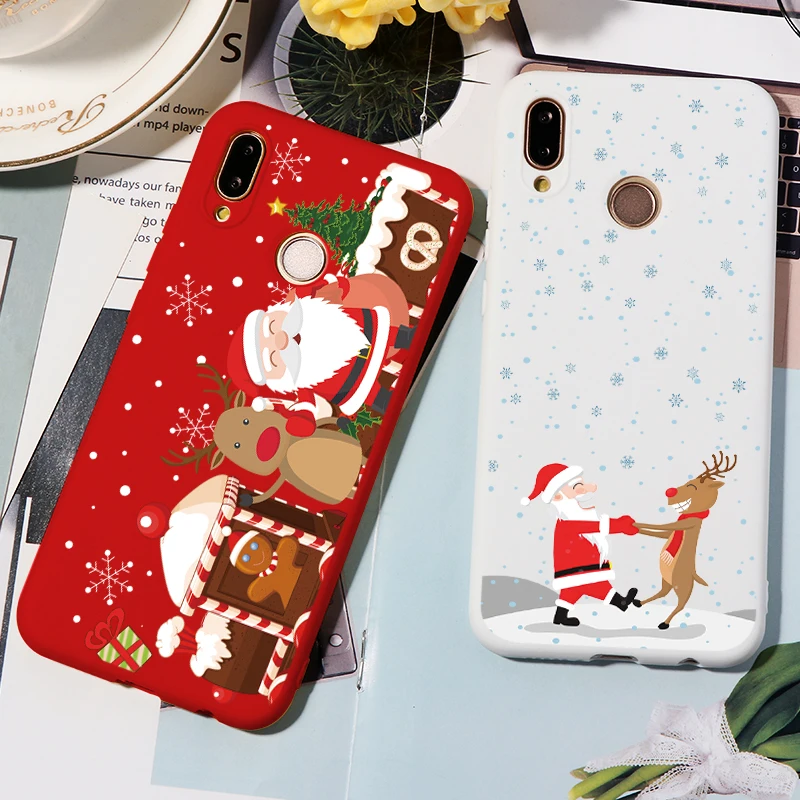 Веселый Рождественский олень мягкий TPU чехол s для huawei Honor 9X 8X 10i 20i 7A P30 P20 P10 Коврики 10 20 30 Pro Lite P Smart чехол