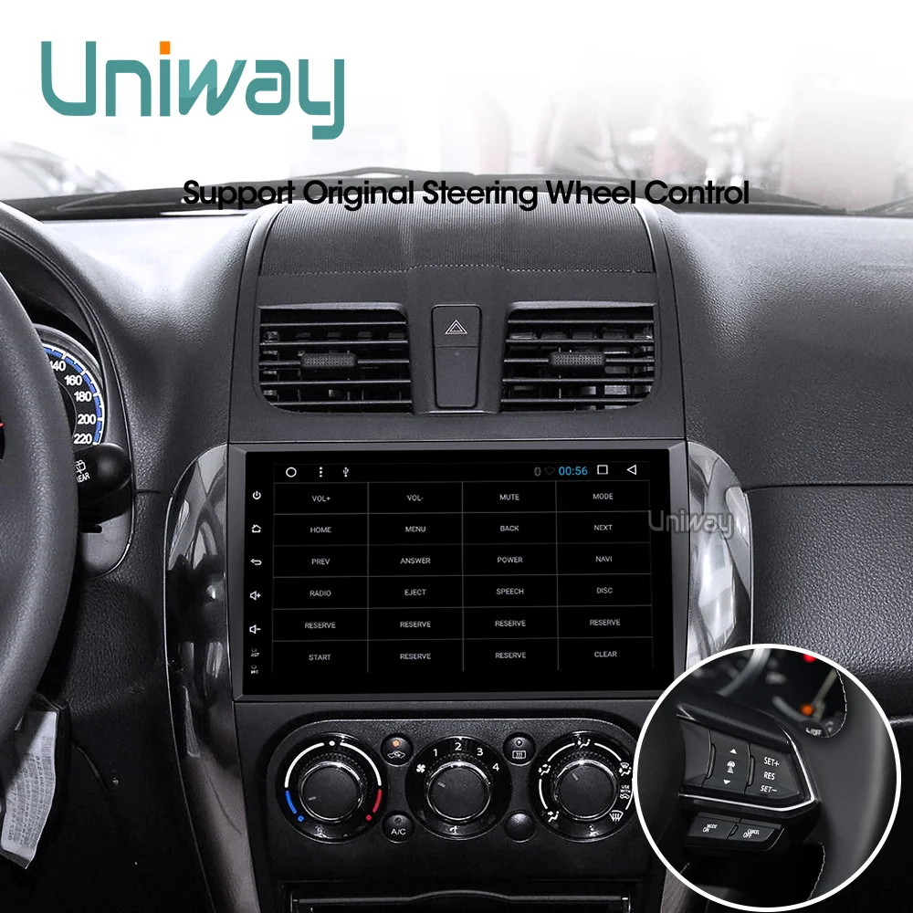 Best uniway ATY9071 Android 8.1 car dvd for Suzuki SX4 2006 2007 2008 2009 2010 2011 2012 2013 car radio gps  navigation 5