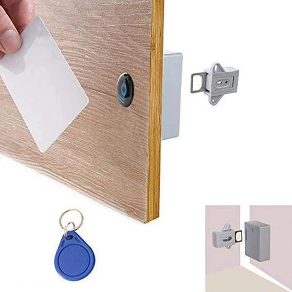 Невидимый скрытый смарт замок для шкафа с датчиком и свободным открытием RFID