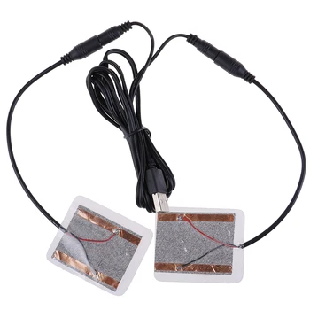 

2Pcs Heating Pads With Cable 5W USB Heater Gloves Bendable Heating Film DIY Warm Hand for Glove Pad Feet