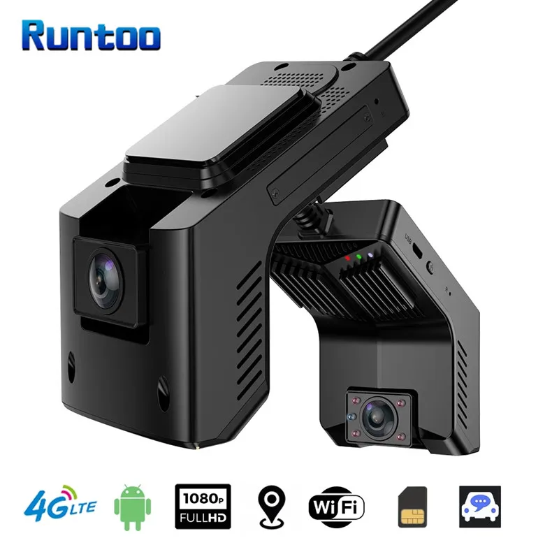 4G Car DVR Video Recorder WiFi Android Hidden Dash Cam Front and Rear Dual Lens Camera Dashcam GPS Tracking 24 Parking Monitor N |