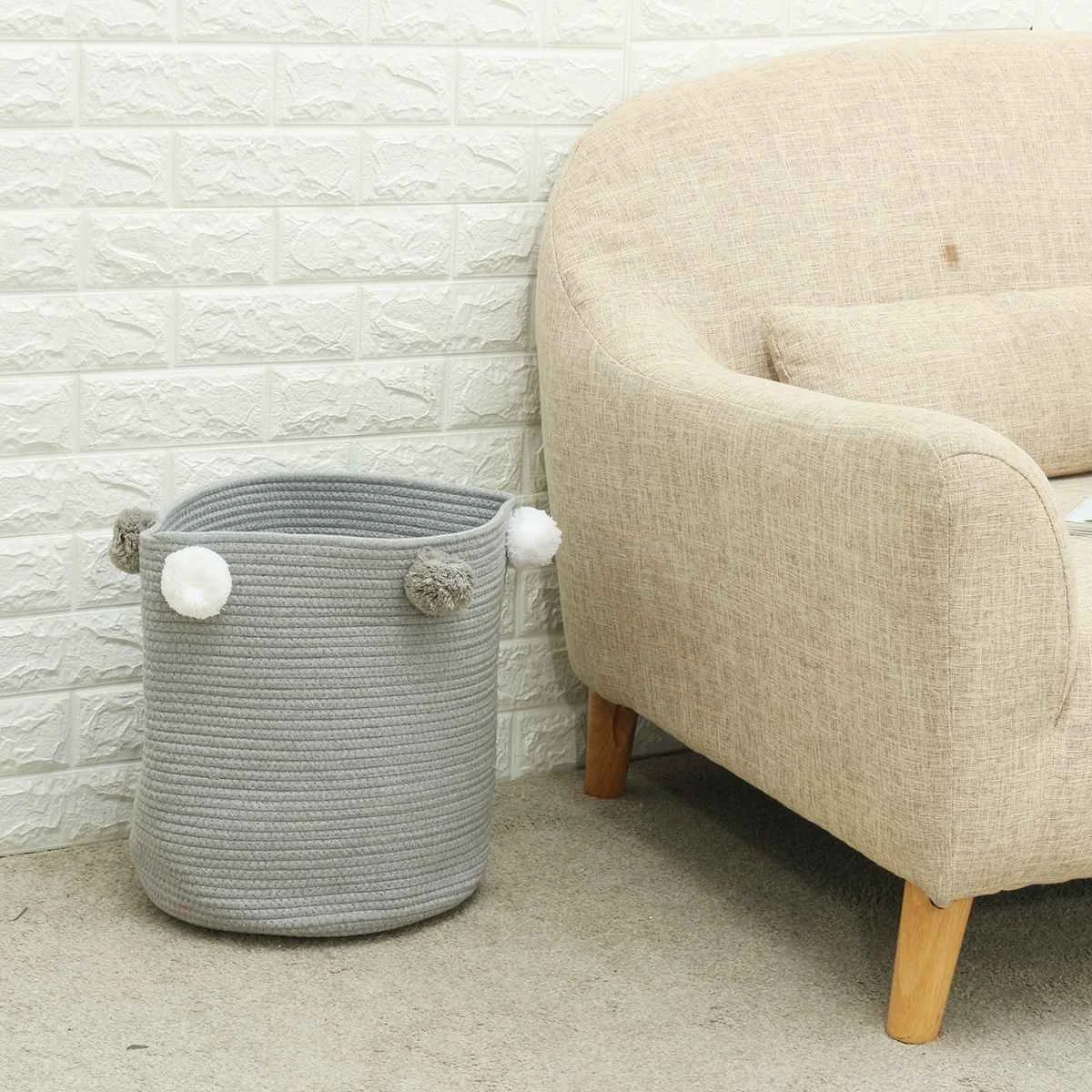 Light Grey Foldable Laundry Basket for Dirty Clothes Toys storage large baskets kids baby Home washing Organizer bag Accessories 4 Colors - Цвет: Light Grey