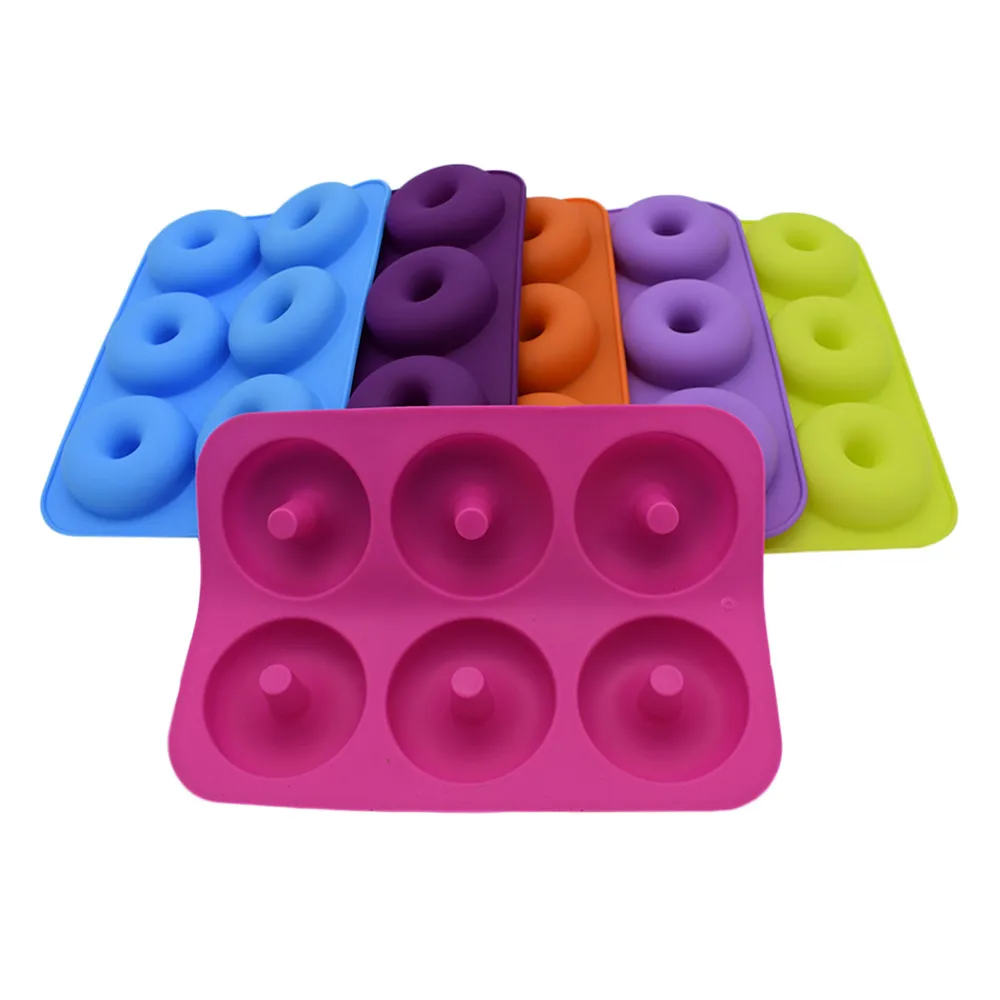 6 Grid Donut Mold Silicone Bakery Baking Pan Non-Stick Maker Home DIY Handmade Dessert Molde Kitchen Decoration Mould | Дом и сад
