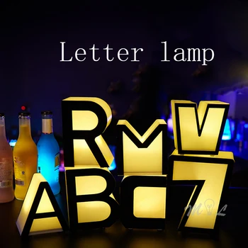 

Colorful Letter Lamp Bar Table Lamps Art Deco Chargeable Desk Lamp Night Lamps Cafe Shop Children Room Light Christmas Gift Lamp