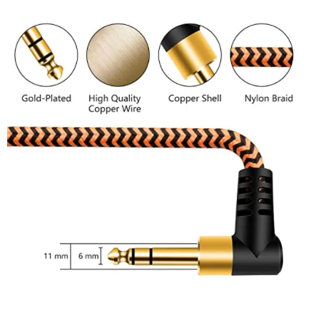 Ÿ Ű ׷  뷱 ̺, TRS 1/4  ޱ Ŀ  ̺, 6.35mm  6.35mm