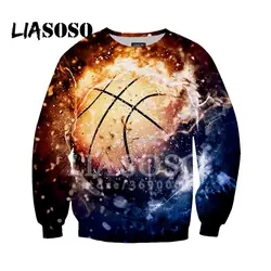 LIASOSO толстовка с капюшоном 3D принт для мужчин и женщин спортивный баскетбольный плеер шары огонь Повседневный пуловер с длинным рукавом