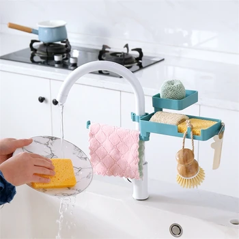 

3 Layer Adjustable Sink Holder Rack Kitchen Bathroom Tools For 10-28mm Pipe Holder Kitchen Rack Drying Drain Sponge Holder