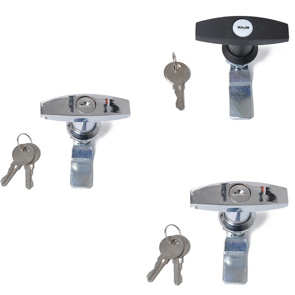 Rust Proof T Handle High Quality Zinc Alloy Lock and Keys Replacement for Trailer Caravan Canopy Toolbox