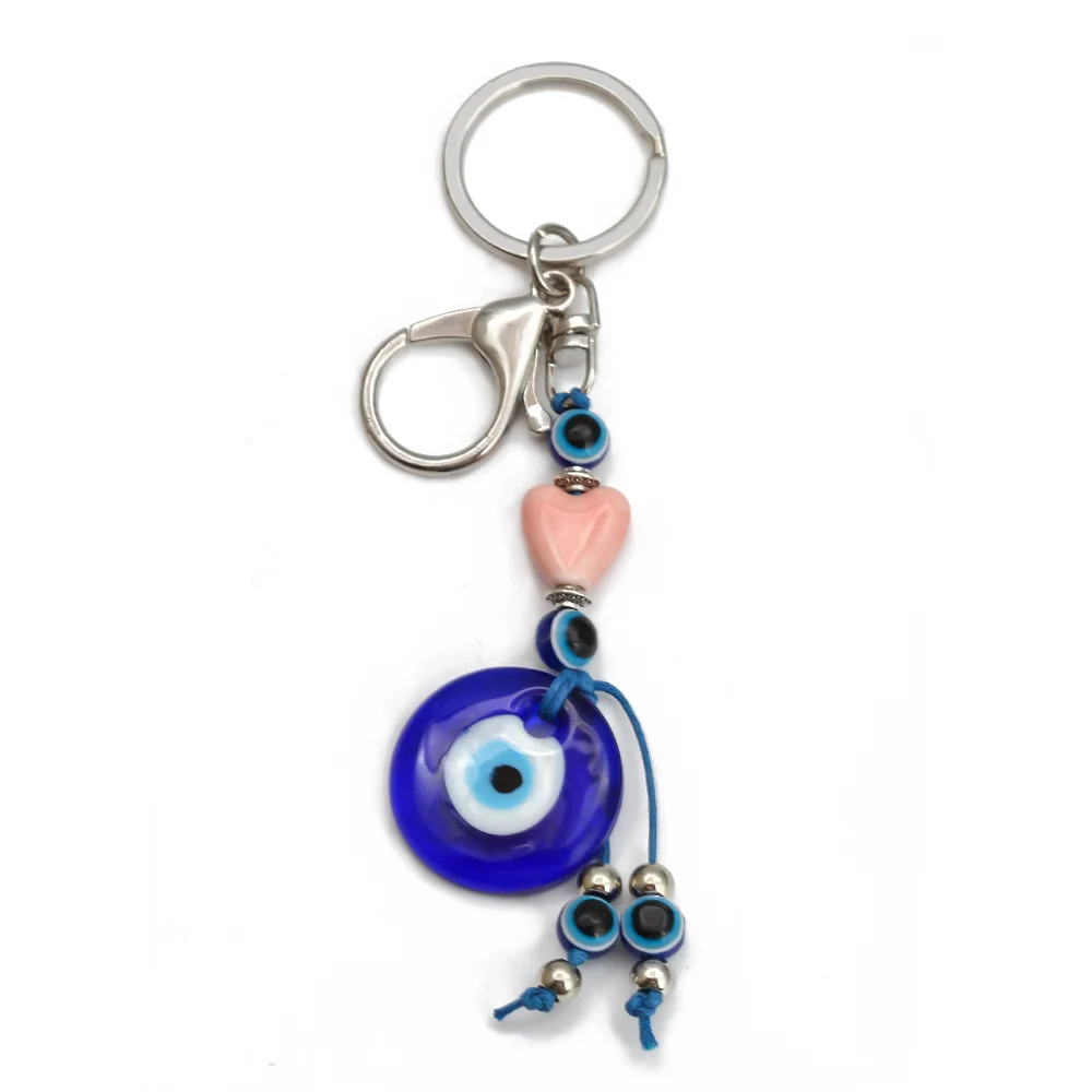 Portachiavi Mano Di Fatima Con Occhio Di Malocchio – Portafortuna Hamsa Blu In Confezione Regalo