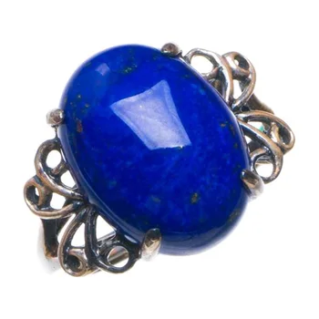 

Natural Lapis Lazuli Butterfly Opening Handmade 925 Sterling Silver Ring 9.5 D1270