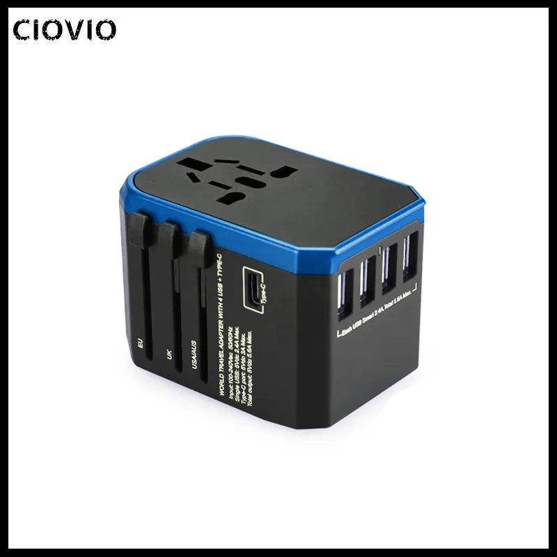 CIOVIO 1 шт. многофункциональная вилка для преобразования в путешествии, многострановая вилка для преобразования питания, адаптер для куба