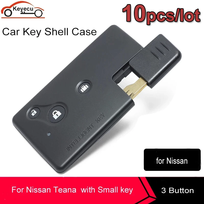 Old Model Uncut Smart Card Remote Key Shell Case Fob 3 Button for Nissan Teana 