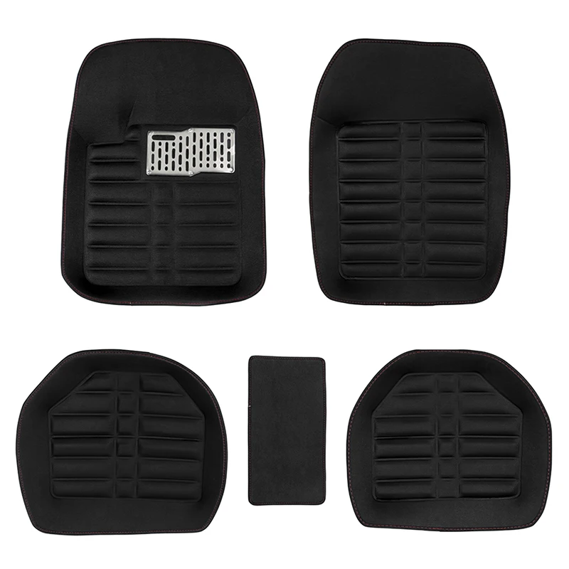 

5 Pcs Universal Car Auto Floor Mats Floorliner Front&Rear Carpet All Weather Mat Car Anti-Slip Mat Car Accessories
