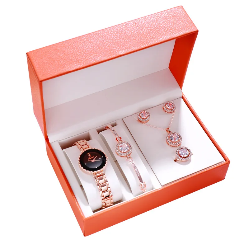 

Waterproof Watch Women Wristwatch Fashion Casual Bracelet Luxury 2019 Quartz Ladies Crystal Diamond Wrist Watches Watchband Set