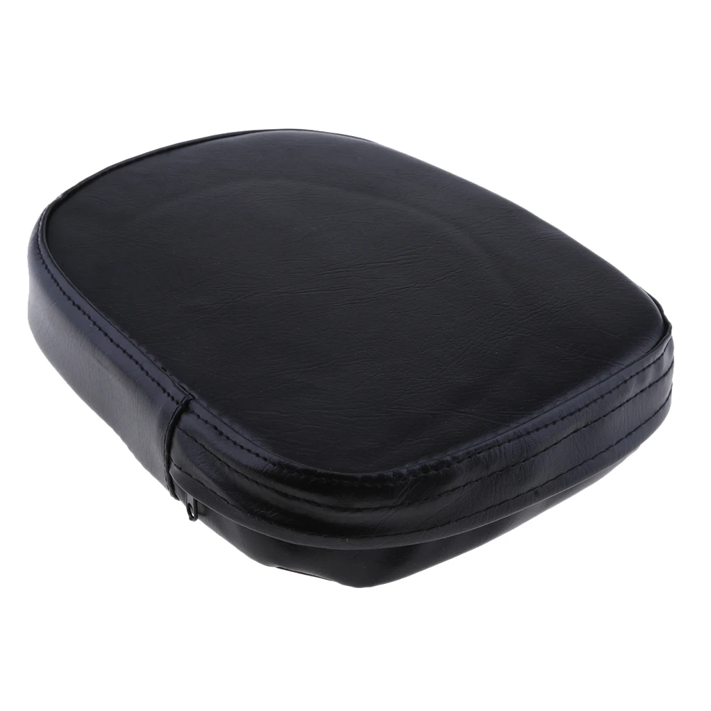 Universal Motorcycle Sissy Bar Rear Passenger Backrest Cushion Pad - Black