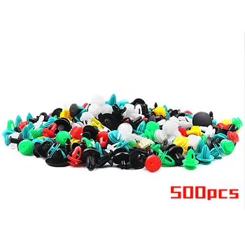 

500PCS Universal Car Clips Plastic Car Fasteners Bumper Clips Door Panel Clip Automotive Push Pin for GM/Ford/Toyota/Honda