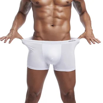 

Sexy Underwear Men Solid Color Knickers Boxer Briefs Shorts Bulge Pouch Solid Underpants Roupa Interior Masculina