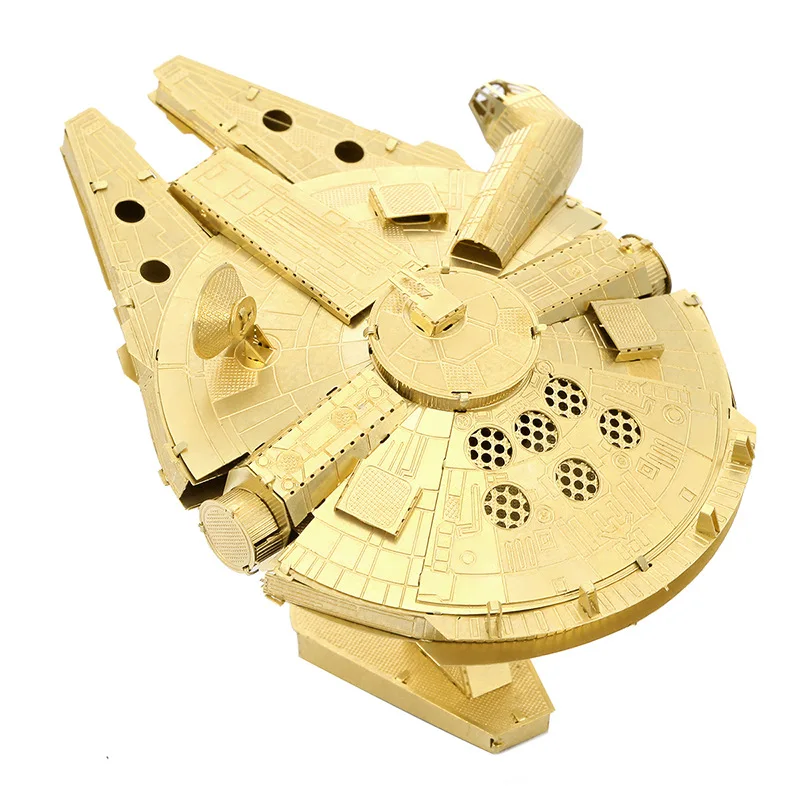 

Of Paper Bag Metal DIY Assembled Model Handmade Assembling Jigsaw Puzzle Gold Millennium Falcon English Version