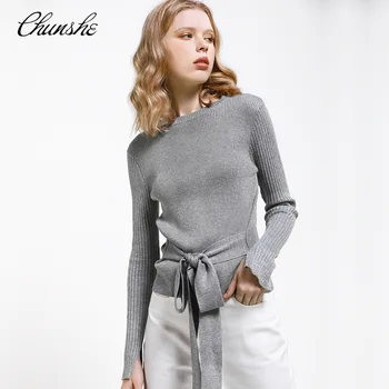

2020 Original designer women's new waist personality straps bottoming cashmere sweater sweater sweater