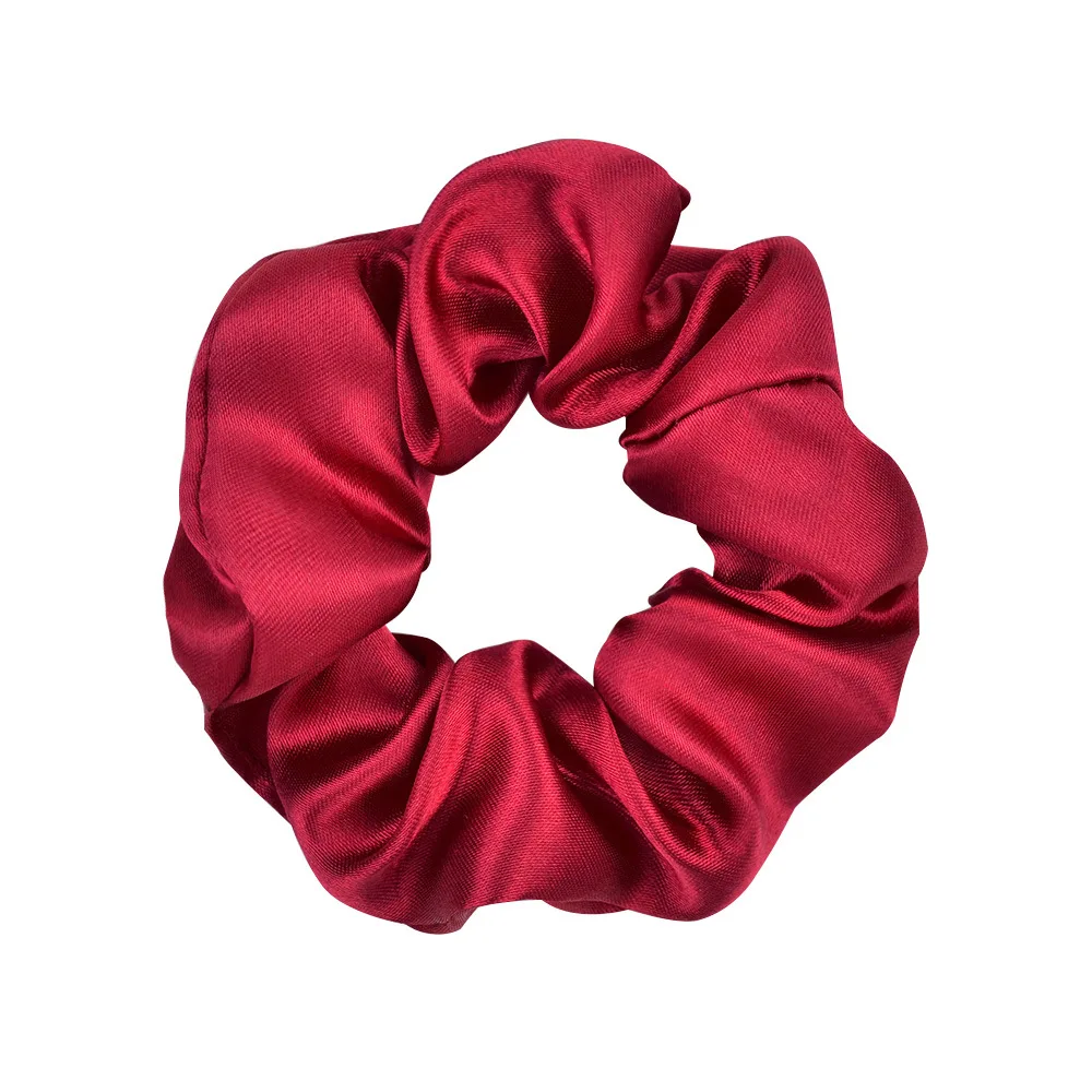 3.9 inch Women Silk Scrunchie Elastic Handmade Multicolor  Hair Band Ponytail Holder Headband Hair Accessories bandana