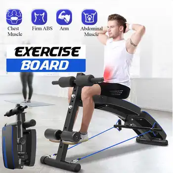 

Multifunctional Sit Up Board abdominal Exerciser Equipments Training Muscles Fold Dumbbell Fitness Machines Home Sit Up Brench