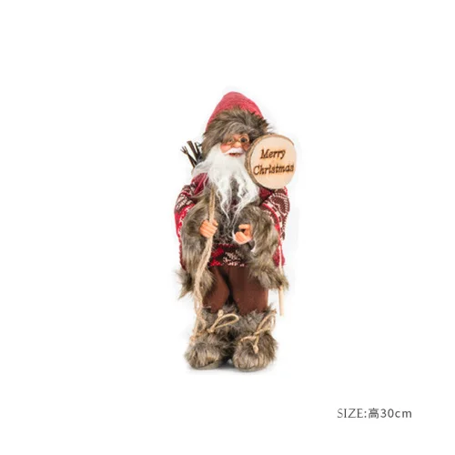 Креативные рождественские украшения, кукла Санта-Клаус, снеговик, лось, украшения, подарочная игрушка, кукла, Новогодние рождественские украшения для дома - Цвет: 30cm A