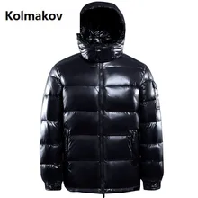 Зимние куртки с капюшоном из 95% белого утиного пуха, мужские зимние Короткие пуховики, мужские парки, большие размеры, M-4XL, R103