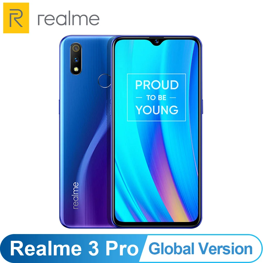 

Global Version REALME 3 pro 6.3'' 4/64GB Smart Moblie Phone 4045mAh 16+5MP Dual Camera VOOC Fast Charge 3.0 Mobile Phone