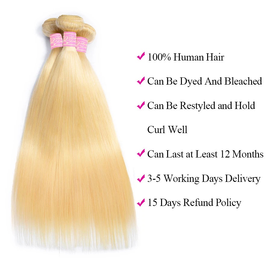Queen Love Hair 613 пряди с закрытием Remy человеческие вплетаемые волосы для наращивания Малазийские Волосы блонд 3 пряди с закрытием
