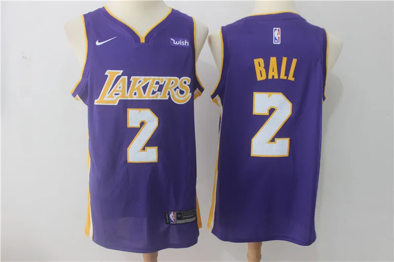 A+++ Качественная мужская одежда для взрослых#0 Kyle Kuzma 2 Lonzo Ball 14 Brandon Ingram Jersey Los Angeles - Цвет: for men