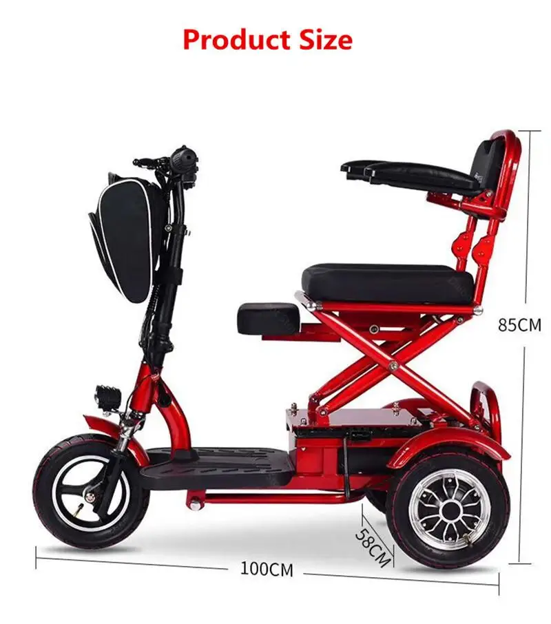 Smart Electric Scooter Tricycle 3 Wheels Electric Scooters 48V 20AH 80KM Portable Folding Electric Scooter For ElderlyDisabled (7)