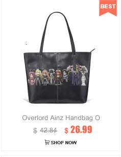 Сумка Overlord Ainz Overlord Nazarick Tomb Chibi сумки с верхней ручкой модная кожаная сумка большая емкость женские сумки