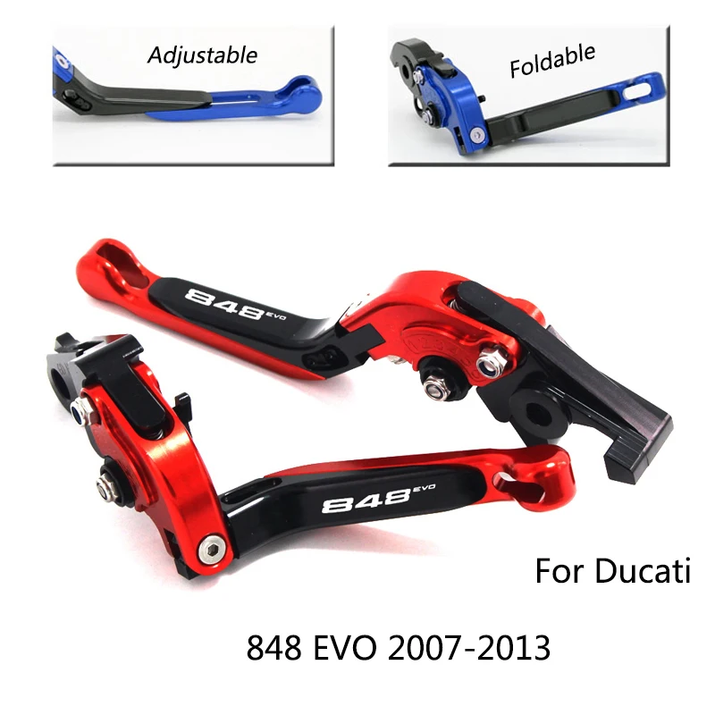 Рычаги сцепления с ЧПУ для 2007-2013 Ducati 848 EVO мотоцикл тормоз алюминиевого сплава рычаги сцепления выдвижной складной ручкой