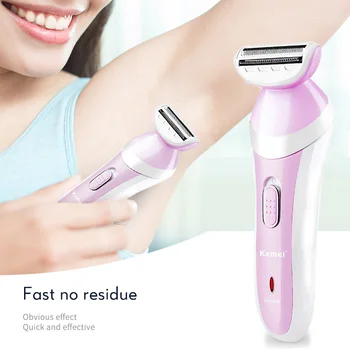 

KEMEI Mini Women Electric Hair Remover Rechargeable Hair Removal Epilator Facial Bikini Body Underarm Travel Waterproof Razor