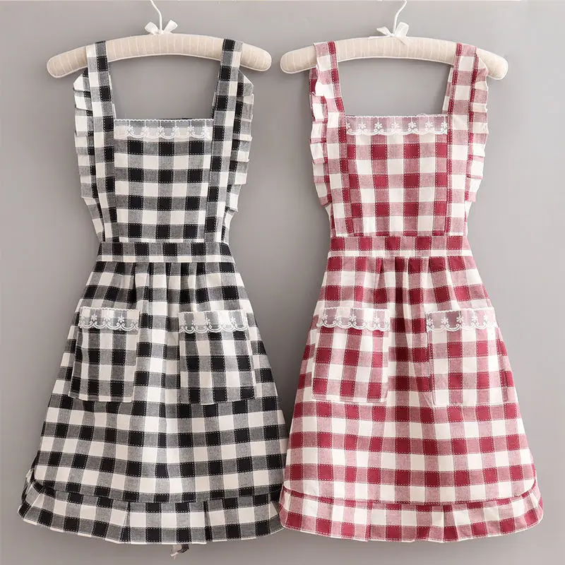Korean Style Comfortable And Oil-proof Cooking Household Apron Female Cute