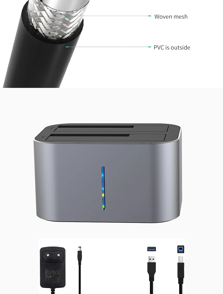 sata à estação de docking de usb 3.0 hdd para 3.5 2.5 hdd ssd