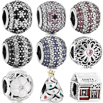 

Charm bracelet 1:1 with bracelet female DIY Christmas Tree house charm jewelry gifts