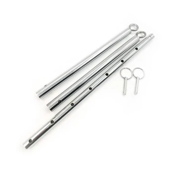 Metal Spreader Bar BDSM Bondage Equipment Restraints Handcuffs Ankle Cuffs Leather Whip Sex Toys For Couples Women Adult Games 3
