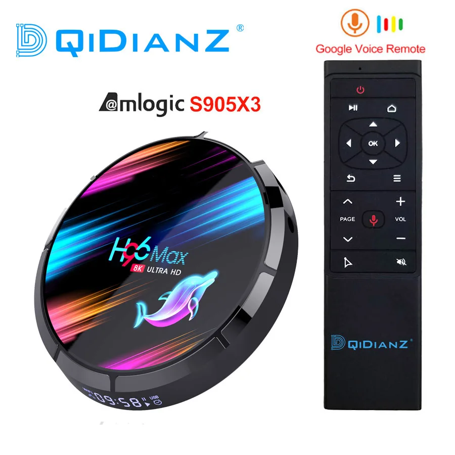 H96 Max X3 4gb 128gb 8k Amlogic S905x3 Smart Tv Box Android 9.0 Dual Wifi 1080p 4k Youtube Set Top Box Pk X96air X3 A95x H96max - Set Top
