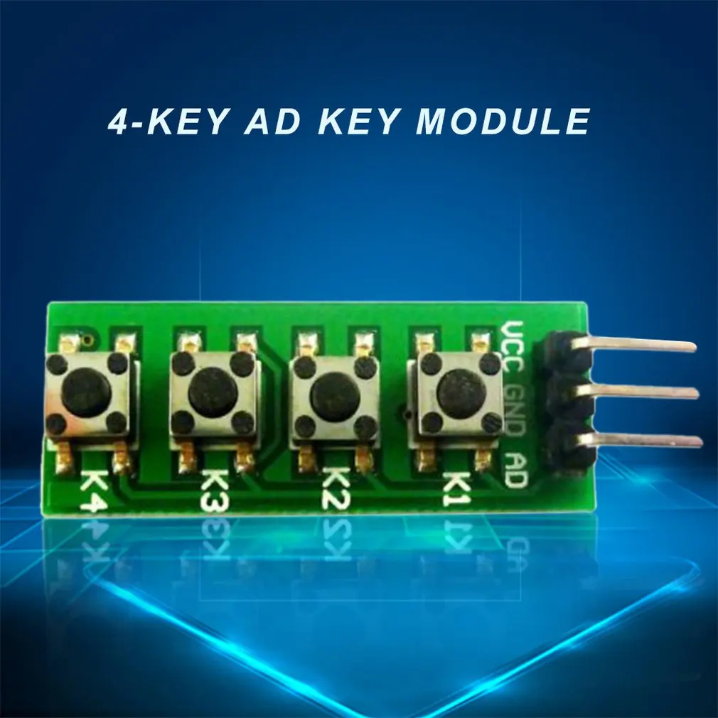 4 кнопки Ad кнопочный модуль переключатель для Arduino аналоговый электронный строительный блок Kc11B04 4-кнопочный общий катодный ключ модуль