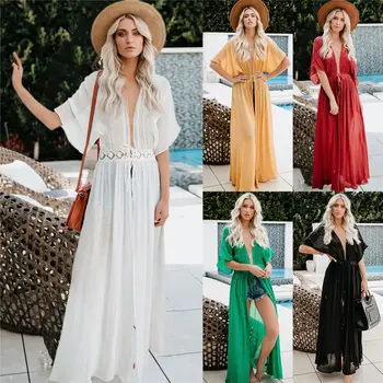 

Spring Summer New Style WOMEN'S Dress Lace Transparent Sun-resistant Sexy Beach Skirt Blusas Femininas Elegante Chiffon Cardigan