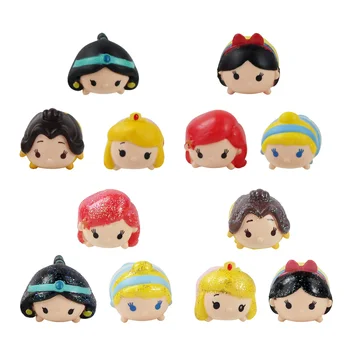 

12pcs/set 2.5cm Mini Princess Doll Snow White Mermaid Cinderella Q Version Figure PVC Collection Cute Model Toys