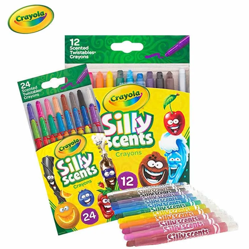 Crayola глупые мелки с запахом миниатюрные скручиваемые разноцветные пастельные